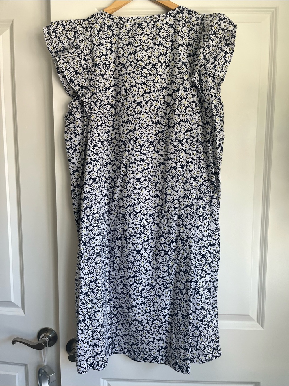J.Crew Navy Daisy Print Flutter Sleeve Shift Dress – Size 16, NWT